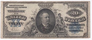 1891 $20 Silver Certificate Fr#321 Parker/Burke VERY FINE + - Picture 1 of 2