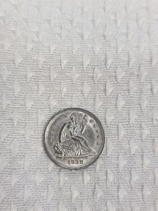 1838 Seated Liberty Half Dime - Picture 1 of 2