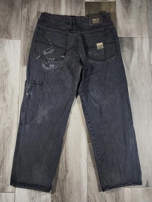Vintage Marithe Francois Girbaud Black Denim Jeans Men's 36m 90s Distressed  - Image 1 of 4