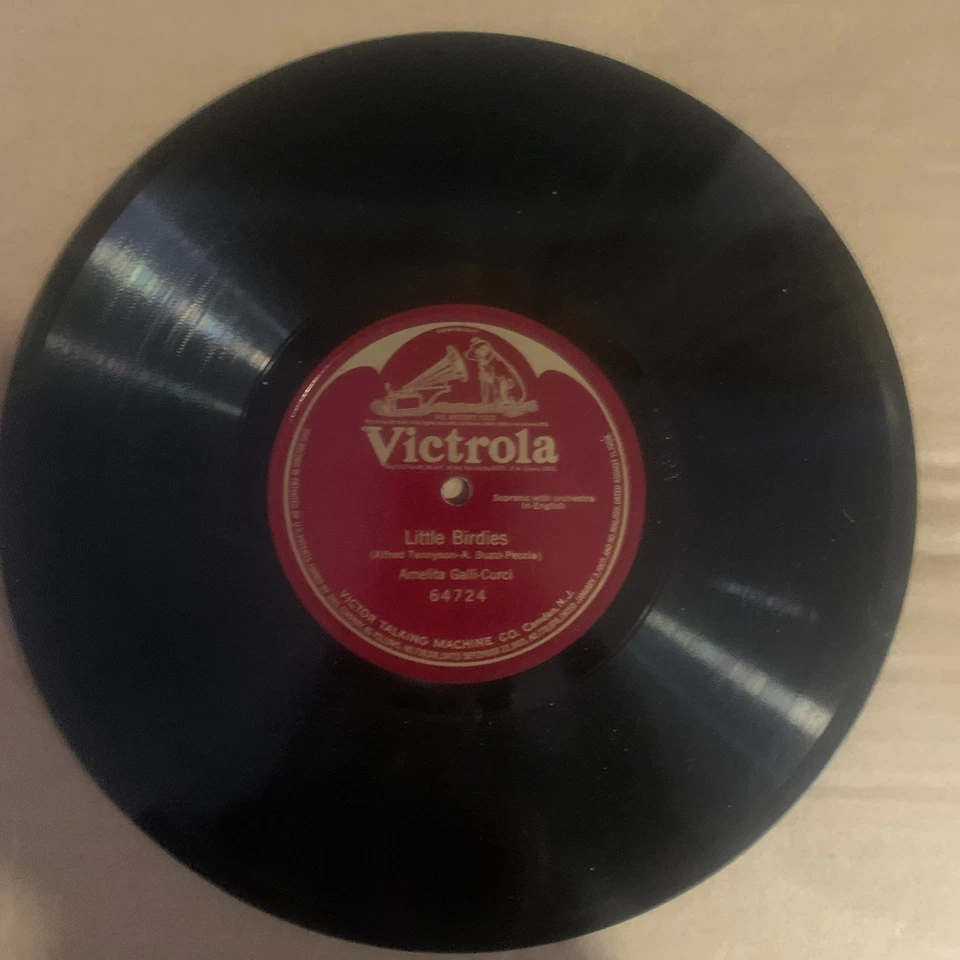 Amelita Galli-Curci, 78 rpm, Single-Sided, V+, Little Birdies, Victrola 64724 - Image 1 of 1