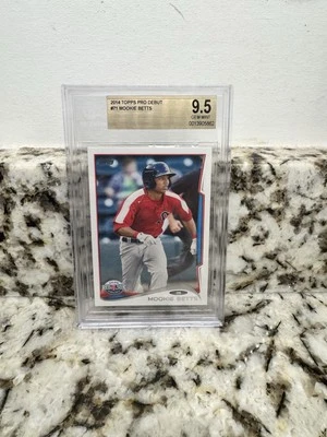 2014 Topps Pro Debut #71 Mookie Betts Red Sox RC Rookie BGS 9.5 GEM - Image 1 of 2