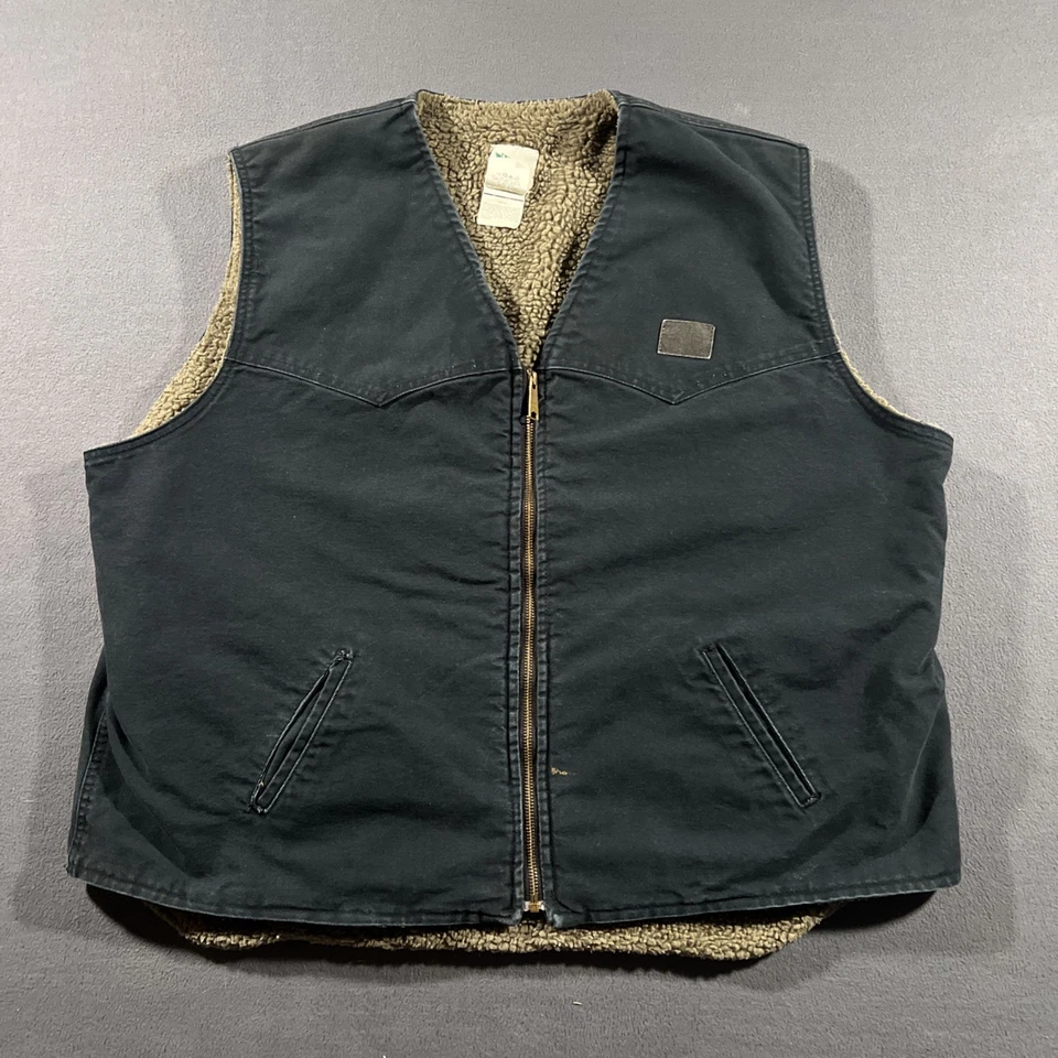 Chaleco De Colección Llave Para Hombres 2XL Azul Ropa de Trabajo Sherpa Forrado Pato Lona Cálido Seco *LEER* Foto 1 de 4
