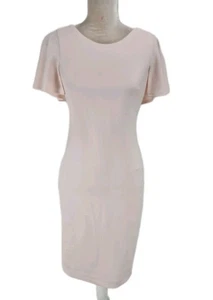 Calvin Klein Damen Etuikleid Minikleid Gr. 2 hellrosa ausgestellt Kurzarm 115A - Bild 1 von 8