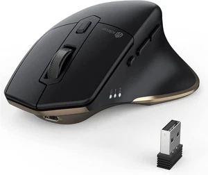 iClever Bluetooth Mouse MD172, USB-C Rechargeable Wireless Gold and Black - Picture 1 of 9