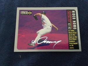 1995 UD COLLECTORS CHOICE HIDEO NOMO CHECK LIST CARD #359