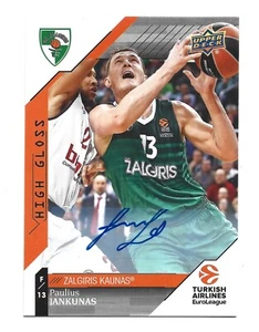 Paulius Jankunas AUTOGRAPH 2017-18 Upper Deck Euroleague #64 AUTO Basketball - Picture 1 of 2