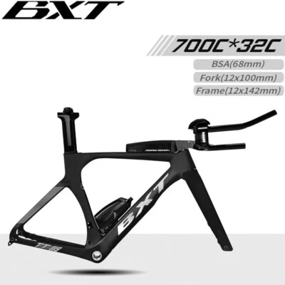 BXT Kohlefaser Triathlon Rahmen TT Carbon Scheibenbremse Rennrad Bike Frame - Bild 1 von 4