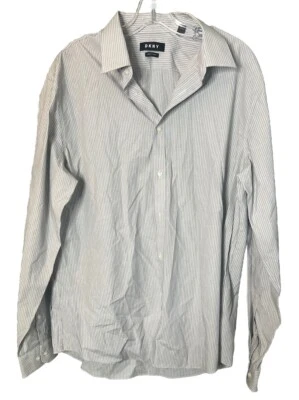 DKNY Men's Slim Fit Stretch Cotton Dress Shirt, Sz. 17 34-35 - Image 1 of 4
