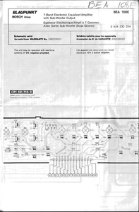 BLAUPUNK BEA 108E SCHEMATISCHE - Bild 1 von 1