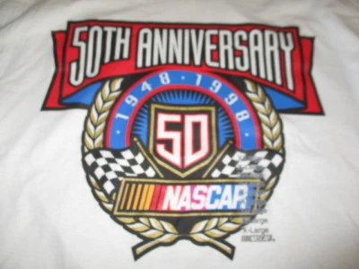 1948-1998 50th ANNIVERSARY NASCAR TOUR (XL) Shirt w/ Size Sticker DALE EARNHARDT - Image 1 of 4