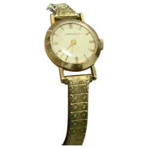 Longines Damas 1940 Estuche y Banda Llenos de Oro 10k, Reloj de Cuerda Orden de Funcionamiento - Imagen 1 de 10