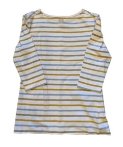 Seasalt Sailor Top Sea Breeze Breton Chalk Multicolored Organic Cotton UK 10 - Picture 1 of 7