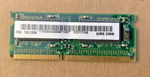 IBM 32MB PC66 66MHz non-ECC Unbuffered CL2 144-Pin SoDimm Memory Module 10L1226