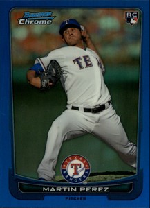 2012 Bowman Chrome Draft Blue Refractors #17 Martin Perez/250