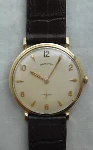 Reloj para hombre Hamilton Thin Line 7 mm de grosor relleno de oro de 10 k cuerda manual... 34 mm - Imagen 1 de 20