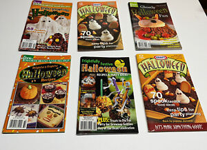 Lot 6 Fun Halloween Recipes Cookbook Magazine Pillsbury 2001-2003 Vintage