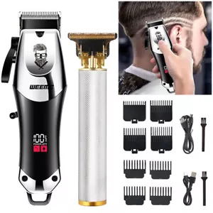 Barber Professional Hair Clippers Trimmer Kit for Barber Mens Beard Haircutter - Picture 1 of 16
