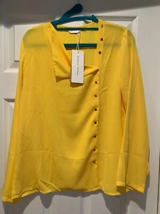 Camicia gialla con bottoni piccola Tendency nuova con etichetta - Foto 1 di 5