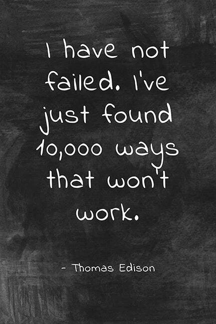 I Have Not Failed (Thomas Edison Quote), classroom motivational poster Foto 1 de 1
