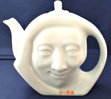Rare White Porcelain Serene Face Teapot Pitcher Wine Jug (B20)
