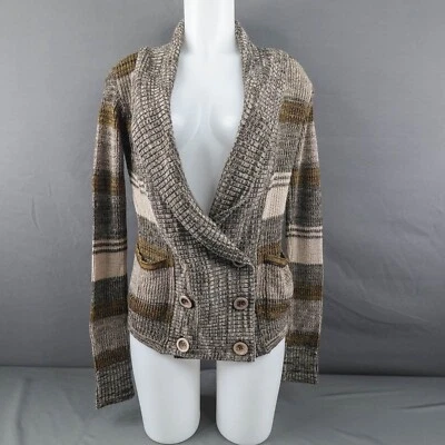 Cárdigan Suéter Oneill Mujer Pequeño Marrón Acogedor Abuela Minimalista Preppy Foto 1 de 4