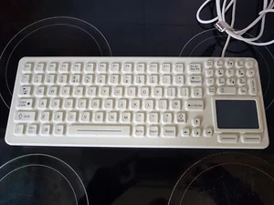 iKEY Wipeable Keyboard with Integrated Touchpad SK-97-TP-USB-UK - Photo 1/4