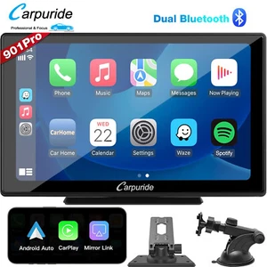 Carpuride W901Pro Car Stereo Apple CarPlay Radio Android Auto Audio Rear Camera - Picture 1 of 8