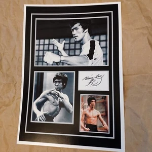 Bruce Lee Signed A4 Print 3 Scene Selection from Kung Fu Master Martial Artist M - Picture 1 of 5