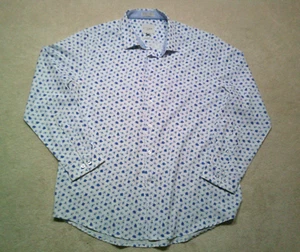 Camisa C-Lab NYC 4 vías elástica con botones para hombre XL extra grande blanca azul floral - Imagen 1 de 8