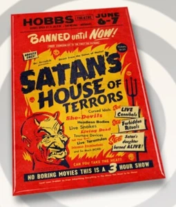 Satan’s House Of Terrors.En un imán de nevera de 2”x3. - Imagen 1 de 2