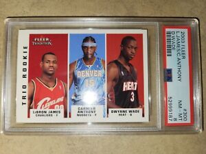 2003 Fleer Tradition James/Anthony/Wade #300 Trio Rookie PSA 8 and MORE/UPDATED!