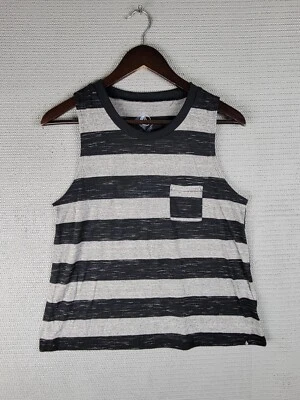Volcom Tank Top Camiseta Talla Mediana Rayas Skate Surf Informal Verano Foto 1 de 4