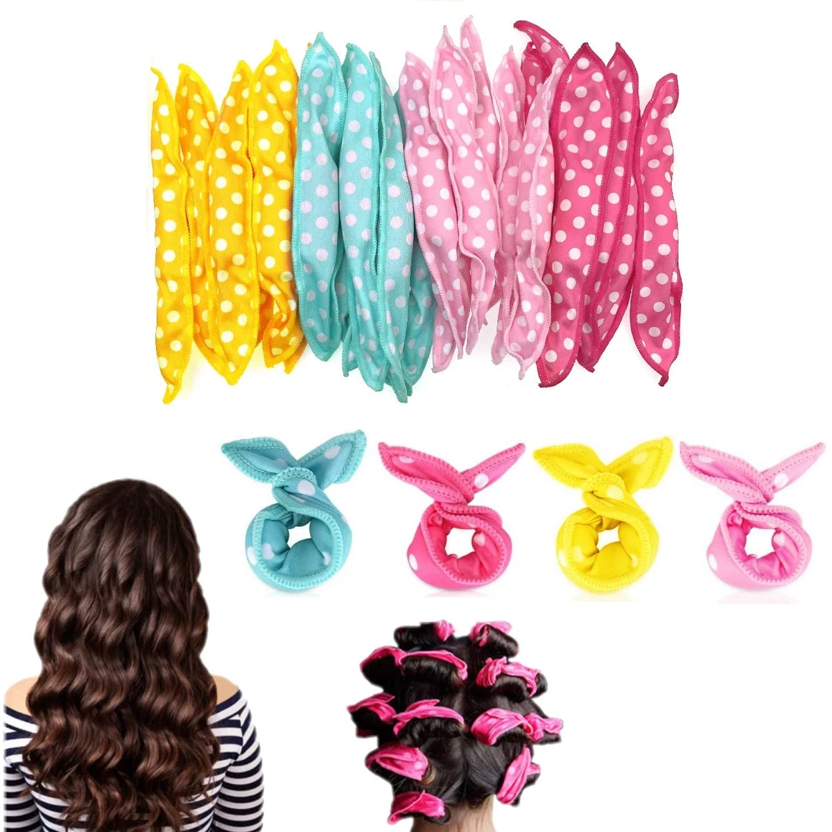 40 Stück Flexi-Stäbe Für Locken - Hitzefrei, Biegsame Schaumstoffwickler, 0,8 Cm & 1,2 Cm Durchmesser