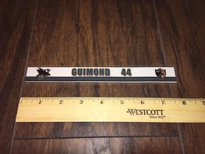 2012-13 Sacha Guimond #44 Worcester Sharks Locker Room Nameplate AHL 1 - Picture 1 of 2