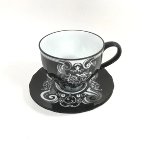 Gucci Richard Ginori Maison de l'amour Star Eye Tasse Untertasse Paar Set Schwarz - Bild 1 von 9