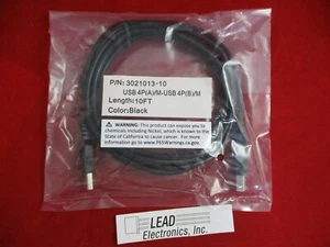 USB 2.0 A Male to B Male PRINTER CABLE 10FT CABLE 3021013-10 QUALTEK - Picture 1 of 3