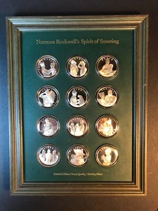 RARE - Norman Rockwell "Spirit Of Scouting" Franklin Mint Sterling Silver - Picture 1 of 12