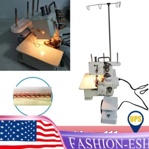 Professional 4 Thread Serger Overlock Sewing Machine 4-Line w/ Foot Controller - Bild 1 von 15