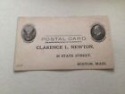   U. S. Clarence L. Newton Boston Mass 1904 postal card 67158