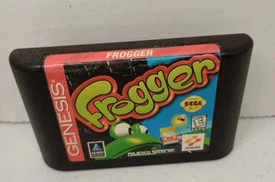 Cartucho de juego Frogger Sega Genesis etiqueta Konami usado rayado usado carro Foto 1 de 2