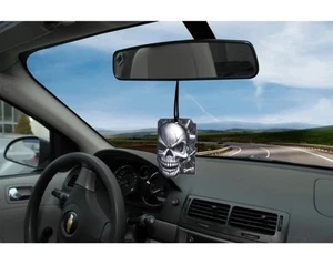 Driven Refresh Skeleton Skull Black Out Mirror Auto Air Freshener Halloween 3 Pk - Picture 1 of 4