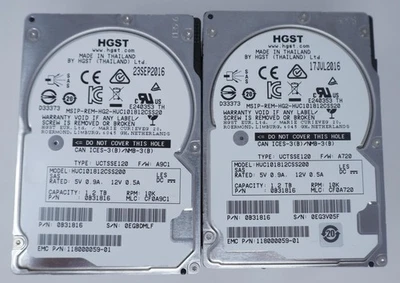 Lot of 10 HUC101812CSS200 0B32671 HGST 1.2TB 10K 12Gb/s SAS 2.5" Server HDD RF - Image 1 of 2
