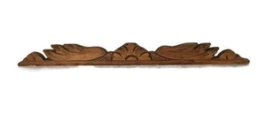 small antique special hand carved wooden pediment trim reclaimed architectural - Picture 1 of 6
