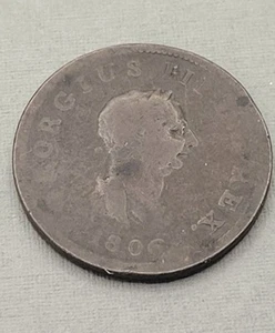 1806 GREAT BRITAIN HALF PENNY – GEORGE III - Picture 1 of 2