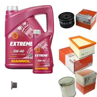 Mahle Inspection Set 6L mannol 5W-40 Extreme pour Nissan Kubistar Boîte 1.6 - Photo 1/4