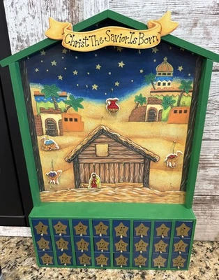 Wooden Activity Advent Calendar Christ The Savior Is Born - Image 1 of 4