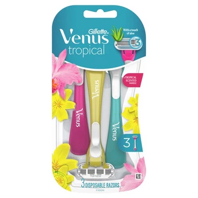 Gillette Venus Tropical Women's Disposable Razor, 3 Count - image 1 of 2