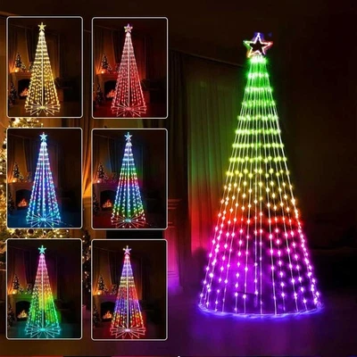 Waterfall Christmas Tree Lights 200 LED String Light Lighting Wall Yard Garden - image 1 of 4