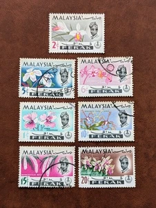 Malaysia 1965 Used Orchids Set. 35MA - Picture 1 of 9
