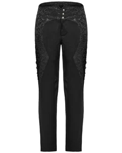 Punk Rave Gótico para Hombre Aristocrat Jacquard Vestido Contraste Pantalones - Imagen 1 de 13